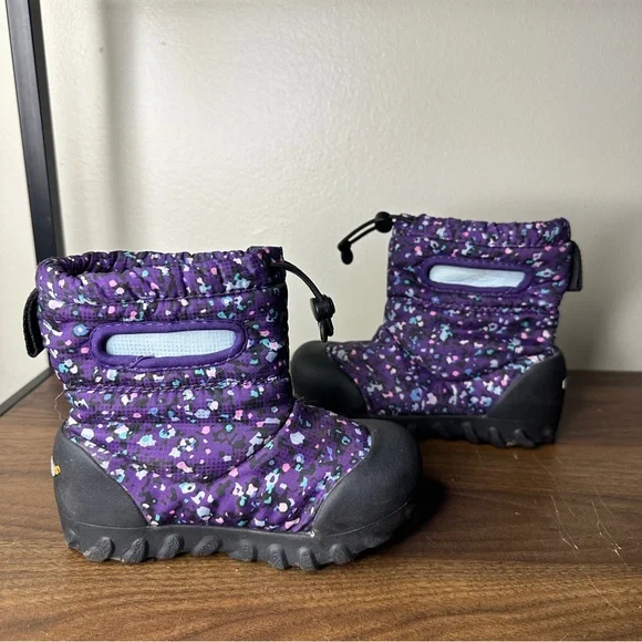 Bogs B Moc Purple Waterproof Snow Boots Sz 10 Little girls - Picture 2 of 7